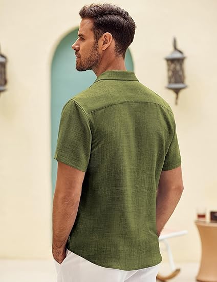 Olive Green Men’s Summer Shirt