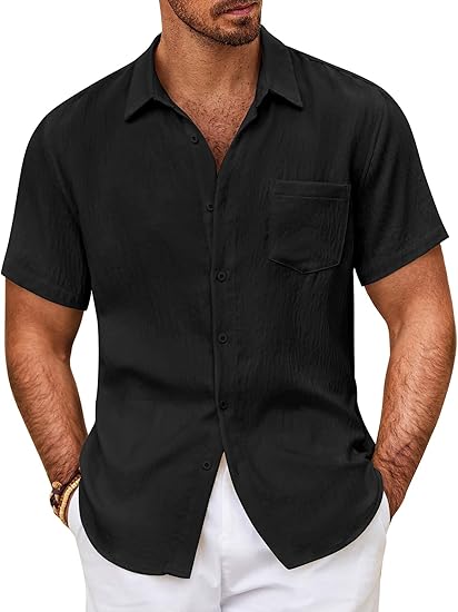 Elegant Black Casual Shirt for Men