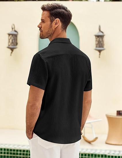 Elegant Black Casual Shirt for Men