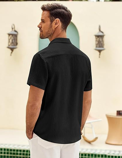 Elegant Black Casual Shirt for Men
