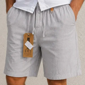 Linen Shorts 4 Pockets Grey