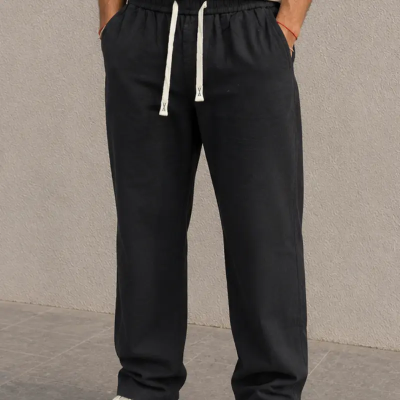 Premium Linen Pant Black